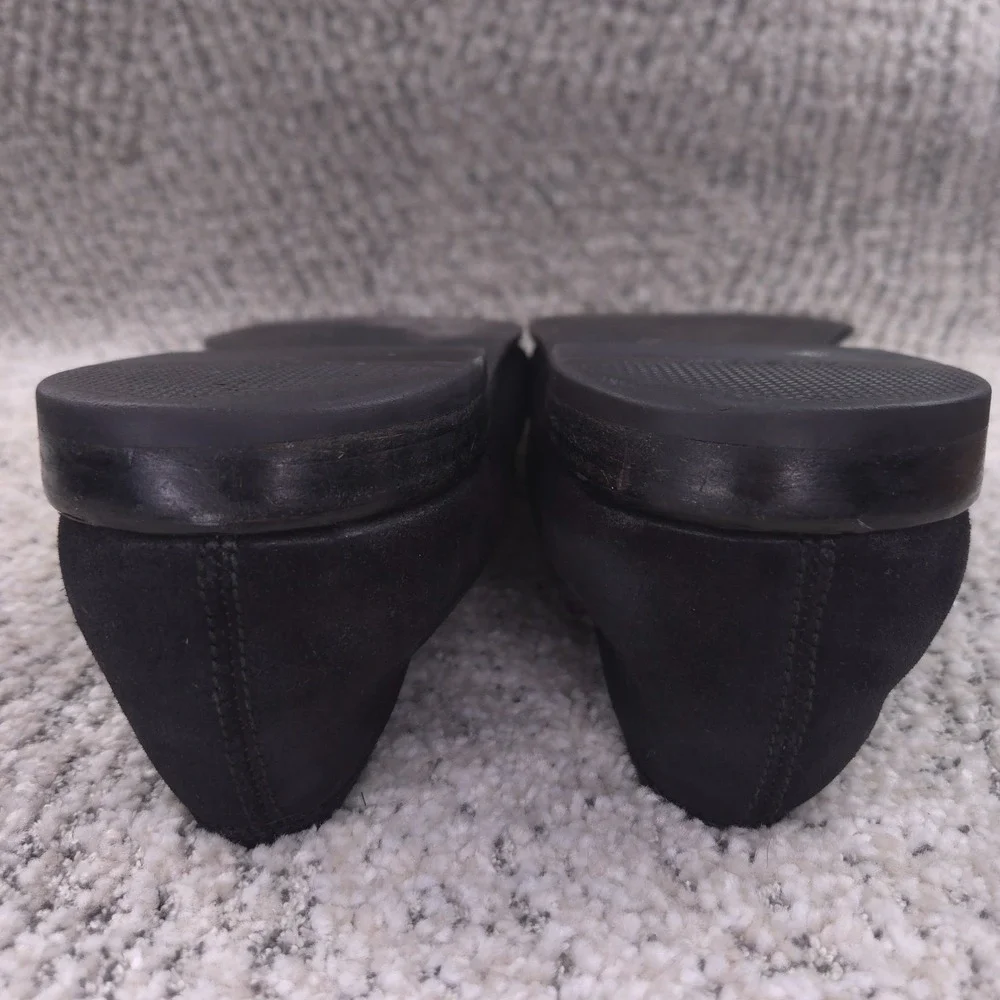 Gucci Loafers Mens Size 13D 13.5 US Shoes Slip On Suede Logo Black Square Toe